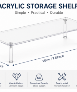 1 Tier Acrylic Display Stand Durable Display Rack For Cupcake Perfume Doll Transparent Trapezoidal Blind Box Storage Shelf