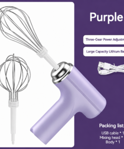 1pc Wireless Electric Food Mixer Portable 3 Speeds Egg Beater Baking Dough Cake Cream Milk Frothers Kitchen Tools