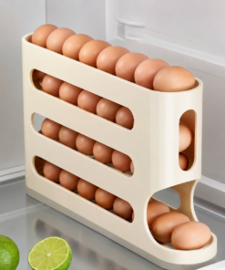 4-layer Slide Egg Storage Box Ladder Style Egg Box Storage Refrigerator Side Door Large Capacity Automatic Egg Rolling Machine