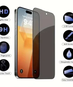 1-Pcs Full Cover Privacy Screen Protector For iPhone 16 15 13 11 14Pro Max Anti Spy Tempered Glass For iPhone X XS Max XR