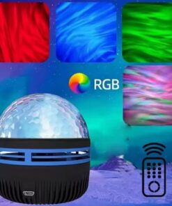 1pc LED Northern Lights Projection Lamp,Aurora Borealis Effect,Remote Control,USB Powered,Color-Changing Light,For Bedroom Decor