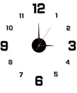 3D Luminous Wall Clock Frameless Acrylic DIY Digital Clock Wall Stickers Mute Clock for Living Room Bedroom Office Wall Decor
